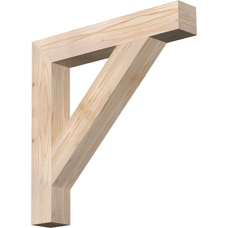 Traditional Block Smooth Bracket, Douglas Fir, 3 1/2W X 24D X 24H